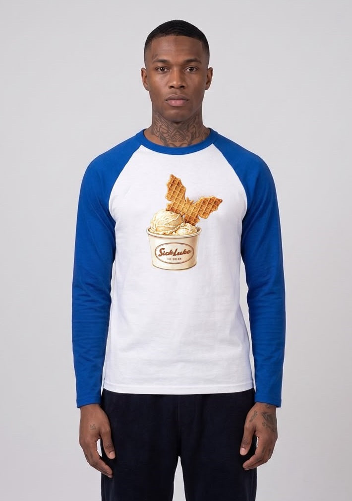 Sick Luke Longsleeve Ice Cream Tee - Blue